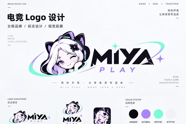 MIYA PLAY · 轻甜系陪玩品牌标志