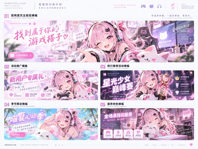 官网与活动横幅 · 首页主视觉、活动推广和季节主题