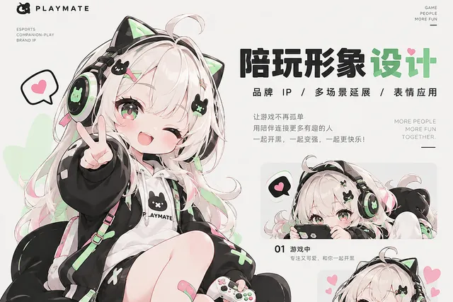 PLAYMATE · 二次元陪玩吉祥物设计